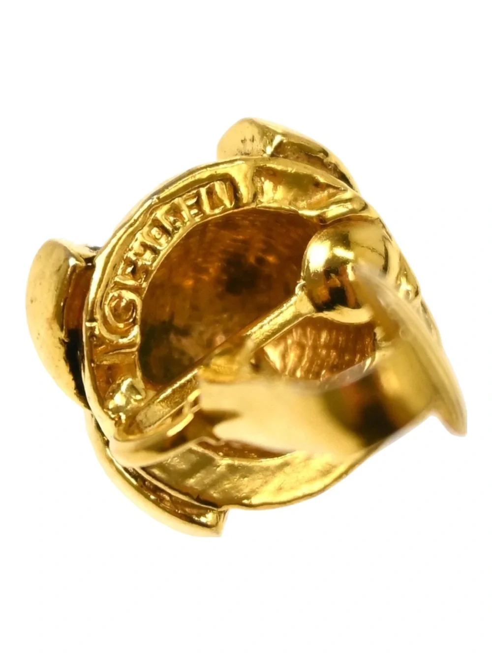 Authentic Vintage CHANEL Gold Plated CC Logo Clip-On Earrings – Made in France